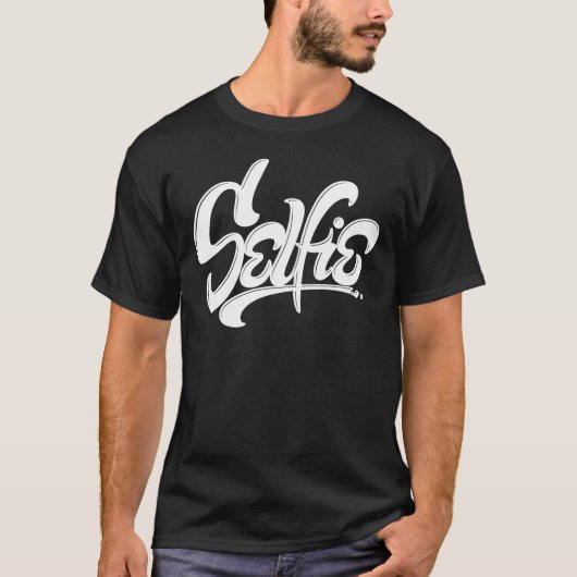 Schoon skateboard Graffiti Selfie Lettering T-shirt (Voorkant)