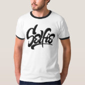 Schoon skateboard Graffiti SELFIE Lettering T-shirt (Voorkant)