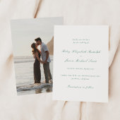 Schoon smaragdgroen elegante bruiloft save the date
