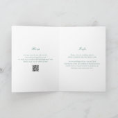 Schoon smaragdgroen QR-code elegante bruiloft (Binnen)
