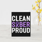 Schoon Sober Trots Eindverslaving Overdosis Awaren Kaart (Gele Bloem)