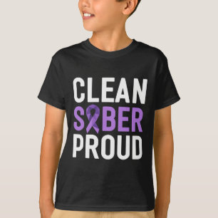 Schoon Sober Trots Eindverslaving Overdosis Awaren T-shirt