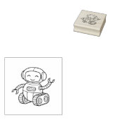 Schoon Speelgoed Robot Kleur Me Rubberstempel (Gestempeld)