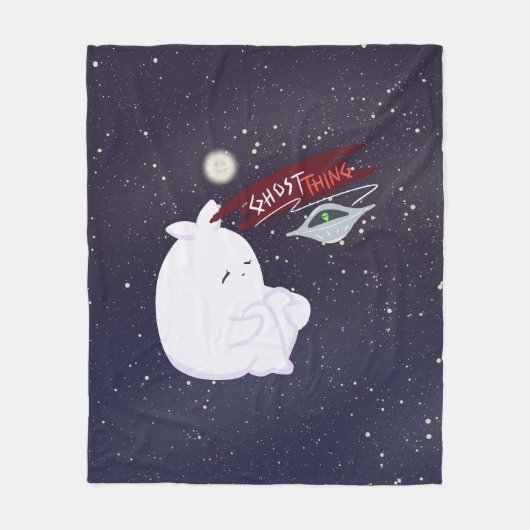Schoon spookachtig & UFO fleece deken (Voorkant)