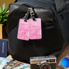 Schoon Sprookjes Paddenstoel en Bloem Bagagelabel