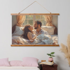 Schoon Stelbeeld & Aangepaste Tekst Hangend Wandkleed