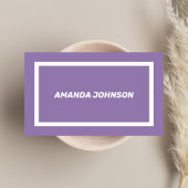 Schoon Stijlvolle Paarse & Witte Beroeps Visitekaartje