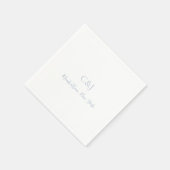 Schoon Stof Blauw Elegant Bruiloft Servet (Hoek)