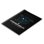 Schoon Tech Brain Codeerschrift Ontwerp Voor Coder Notitieboek (Linkerzijde)