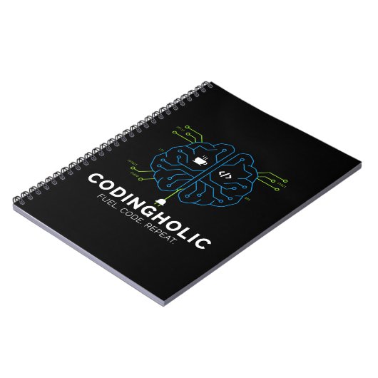 Schoon Tech Brain Codeerschrift Ontwerp Voor Coder Notitieboek (Linkerzijde)
