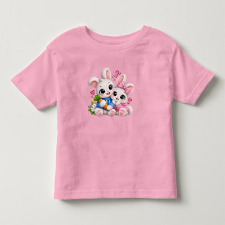 Schoon Teder Konijnenkoppel Knuffelt Peuter T-Shir Kinder Shirts