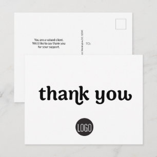 Schoon Tijdloos Eenvoudig Aangepast Bedrijf logo Briefkaart