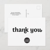 Schoon Tijdloos Eenvoudig Aangepast Bedrijf logo Briefkaart (Voorkant / Achterkant)