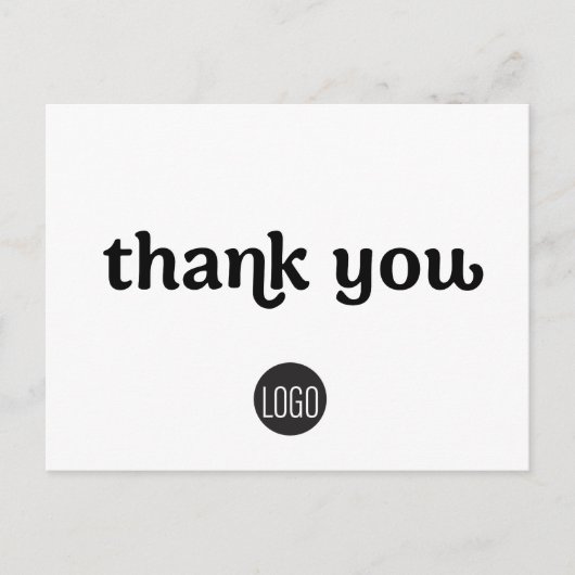 Schoon Tijdloos Eenvoudig Aangepast Bedrijf logo Briefkaart (Voorkant)