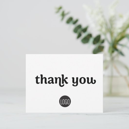 Schoon Tijdloos Eenvoudig Aangepast Bedrijf logo Briefkaart (Staand voorkant)