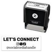 Schoon Tijdloze sociale media pictogrammen Laten w Zelfinktende Stempel (In situ)