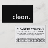 schoon. trouwerekaart klantenkaartje (Voorkant / Achterkant)