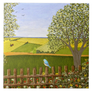 Schoon uitzicht grote keramische tegel tegeltje