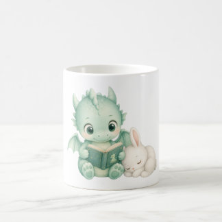 Schoon Verhaalboek Baby Draak Konijn Leest Boek  Koffiemok