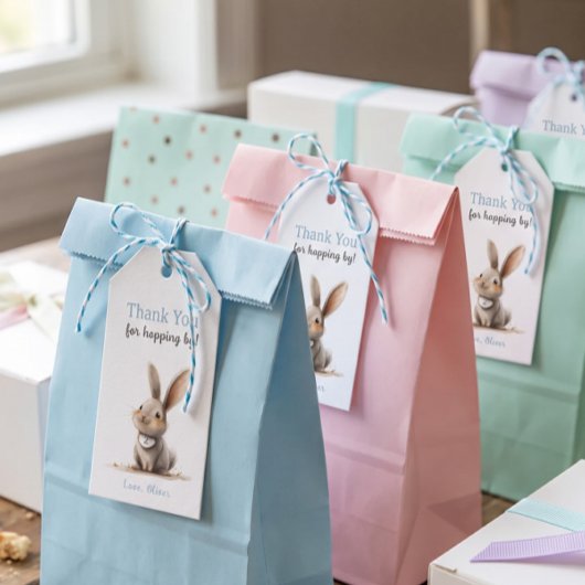 Schoon Verjaardags Cadeautag voor Konijn Cadeaulabel