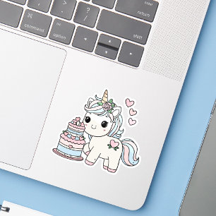 Schoon Verjaardags Eenhoorn Voor Haar Meisjes Stij Sticker