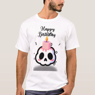 Schoon Verjaardagsfeest voor Pastel Goth Schedel T-shirt