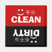 Schoon Vies Engels Chinees Tekst Sad Face Magneet (Voorkant)