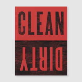 Schoon | Vies Letterpersstijl Afwasmachine Magneet