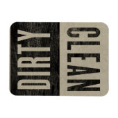 Schoon Vies Vintage Typografie Magneet (Horizontaal)