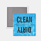 Schoon/vies zwembad Vaatwasser Magneet (Voorkant / Achterkant)