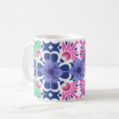 Schoon vlindermotief ontwerp koffiemok (Voorkant links)