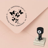 Schoon Vlinders Familienaam Retouradres Rubberstempel