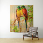 schoon vogels afdruk wandkleed (In situ)
