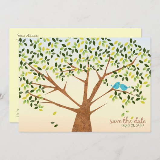 Schoon Vogels Boom Save the Date (Voorkant / Achterkant)