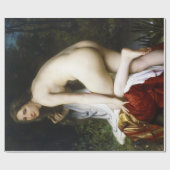 Schoon vrouwelijk badend figuur (van Bouguereau) Cadeaupapier (Vlak)