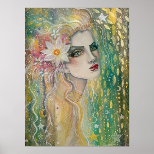 Schoon Vrouwportret Fantasie Kunst Poster (Voorkant)