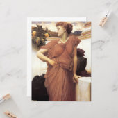 Schoon Vrouwtje bij een Fontein (Frederic Leighton Kaart (Voorkant / Achterkant in situ)