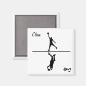 Schoon / Vuil basketbal Magneet (Voorkant / Achterkant)