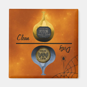 Schoon / vuil, giffles, Halloween Magneet