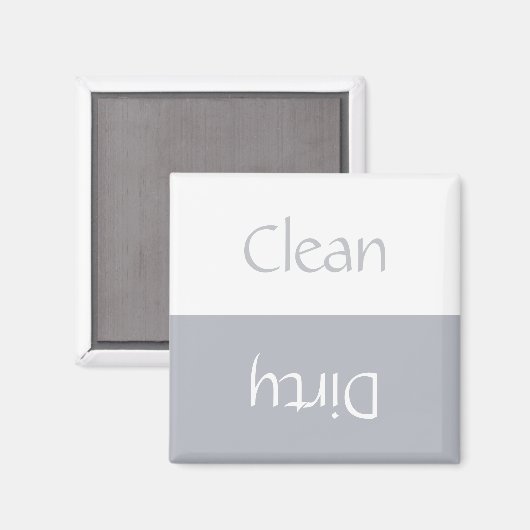 Schoon Vuil (Grijs & Wit) Magneet (Voorkant / Achterkant)