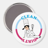 Schoon Vuil Herinnering Vaatwasser Magneet Groot (Voorkant / Achterkant)