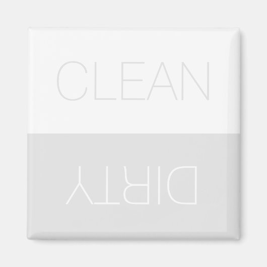 Schoon Vuil indicatielampje bord grijs minimal vaa Magneet (Voorkant)