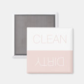 Schoon Vuil indicator vaatwasser blush roze eenvou Magneet (Voorkant / Achterkant)