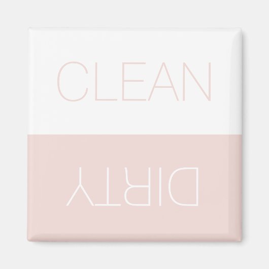 Schoon Vuil indicator vaatwasser blush roze eenvou Magneet (Voorkant)