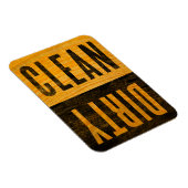 Schoon Vuil Letterpress Cypress Vaatwasser Magnet Magneet (Rechterzijde)