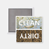 Schoon Vuil met achtergrondkleur Magneet (Voorkant / Achterkant)