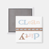 Schoon-vuil-pas het aan! magneet (Voorkant / Achterkant)