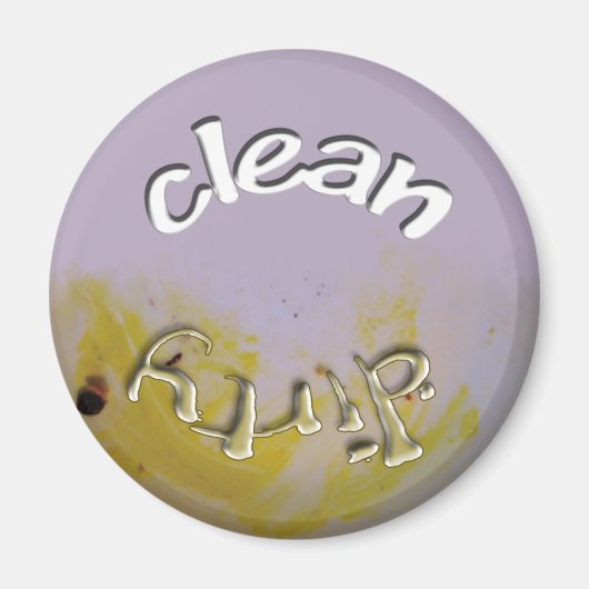 Schoon/Vuil Schotel - Vaatwasser Magneet. Magneet (Voorkant)