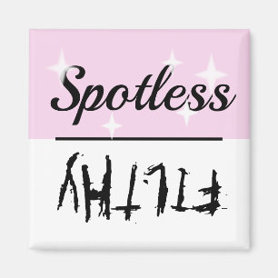 Schoon Vuil Vlekkeloos Vuil Vaatwasser Magneet