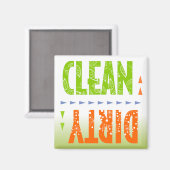 Schoon/vuil wasgoed Magnet (Voorkant / Achterkant)